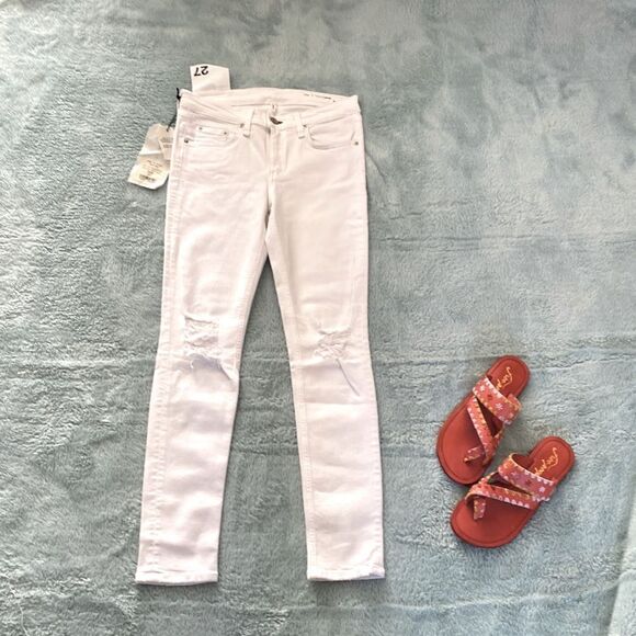 rag & bone Capri style ripped jeans - Picture 1 of 10